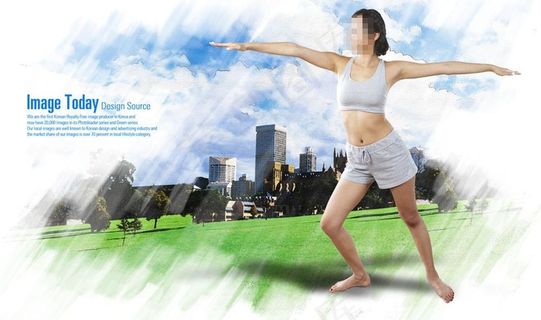 练瑜伽的健身美女图片