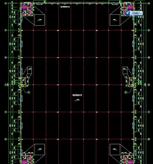 钢结构厂房 一层平面图