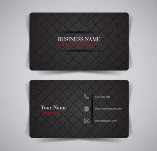 一款高档的网格矢量名片