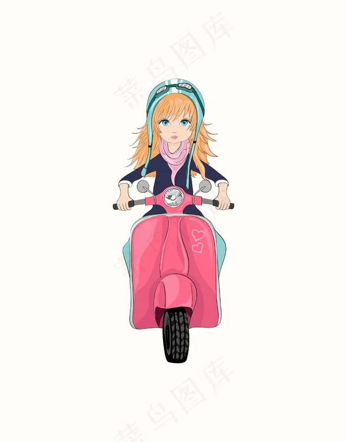 卡通人物小女孩矢量图儿童美女