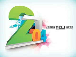 喜庆气氛2014文字设计矢量素材免...