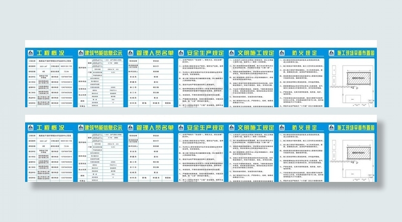 六牌一图 制度牌图片cdr矢量模版下载