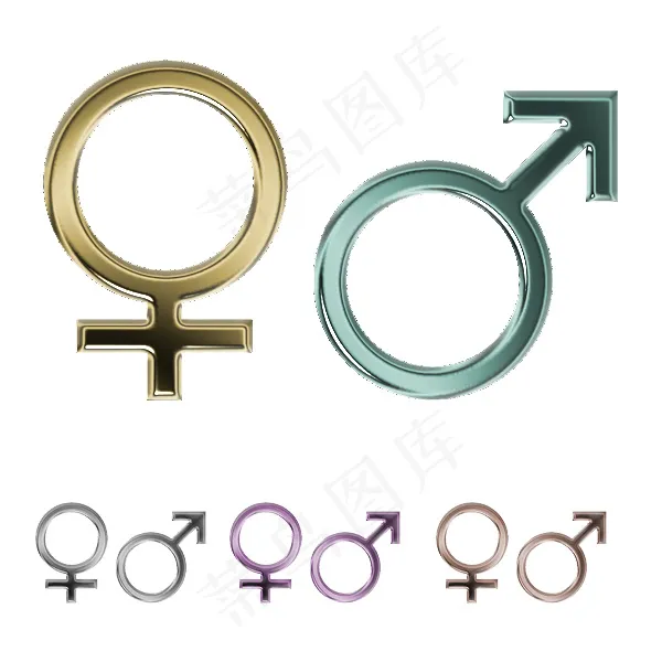 男女金属符号psd模版下载