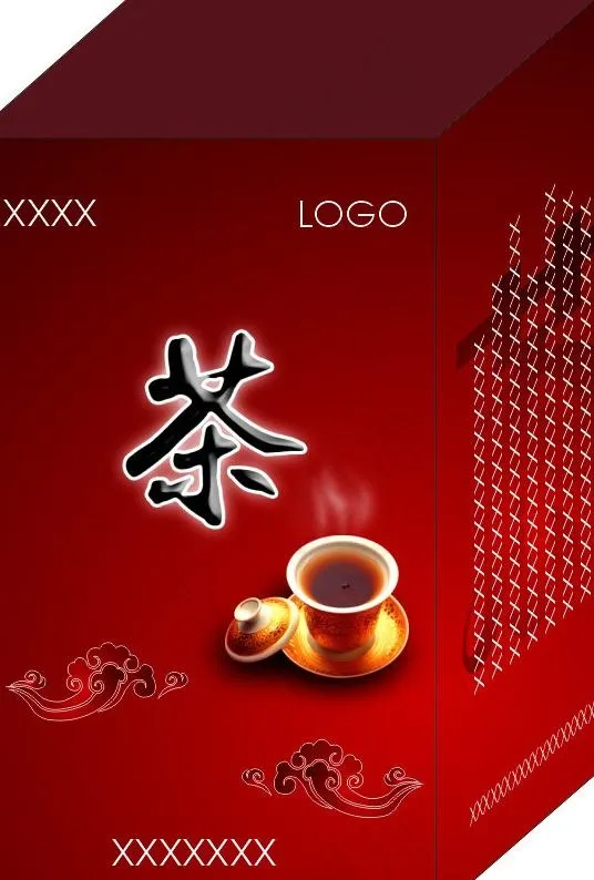 茶叶盒 （效果图）图片cdr矢量模版下载