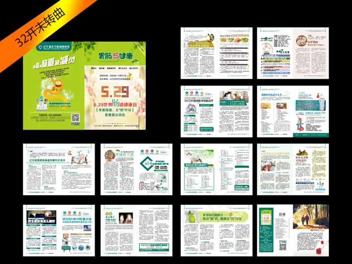 胃肠杂志32开全彩可修改(266X191)cdr矢量模版下载