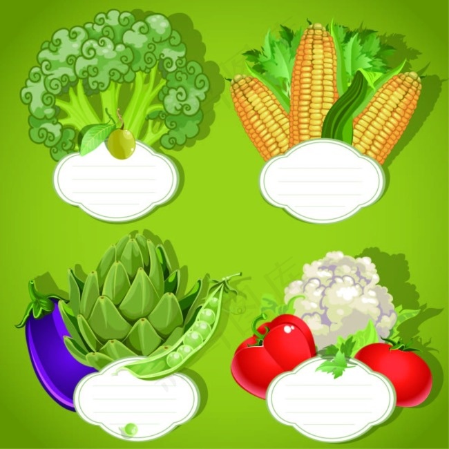 蔬菜ai矢量模版下载