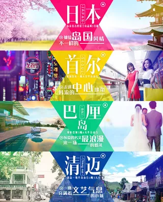 城市旅游推广PSD