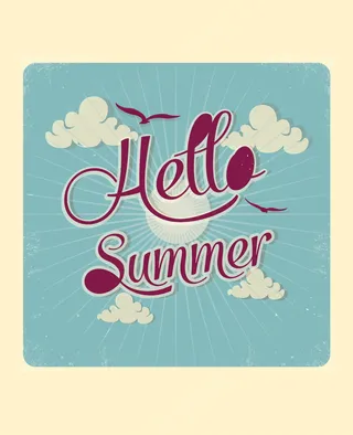 英文字体设计扁平插画