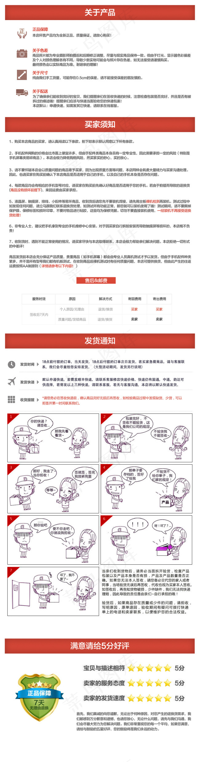 买家须知psd模版下载