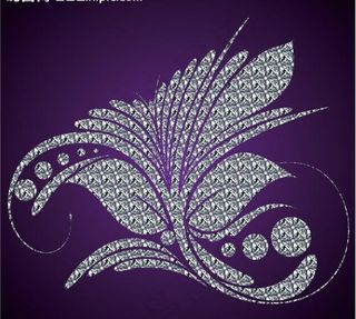 欧式璀璨钻石花纹图片