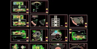 小区居住楼房区中心绿地设计图