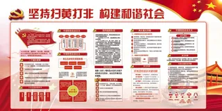 坚持打黄打非党政宣传展板设计