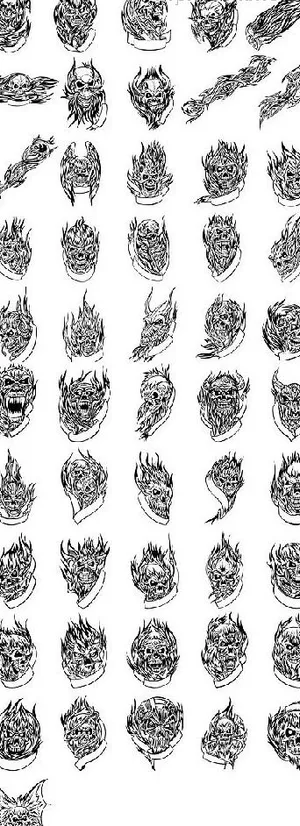 51款潮流的骷髅头图案矢量素材图片