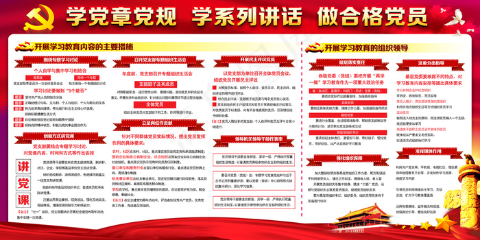 深入开展两学一做推进全面从严治党psd模版下载