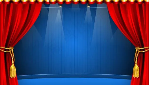 华丽的红色幕布矢量素材eps,ai矢量模版下载