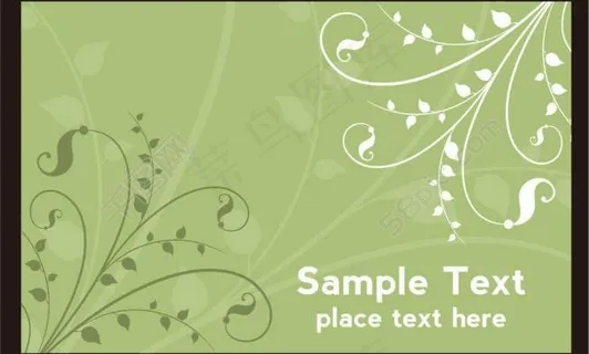 绿色花纹背景图片