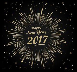 2017时尚烟花背景艺术字体素材