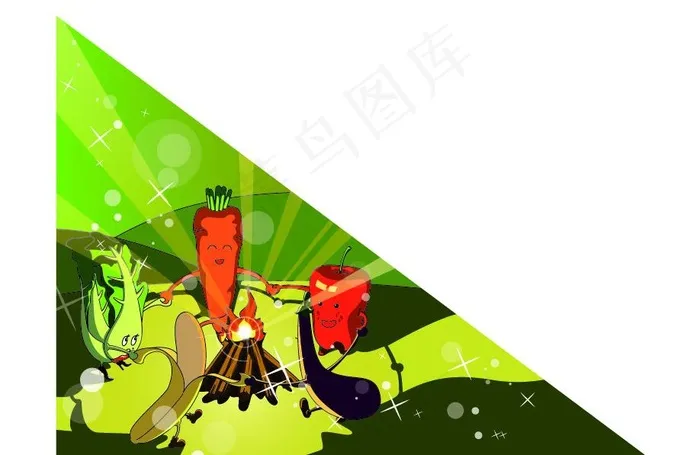 水果蔬菜卡通形象图片ai矢量模版下载