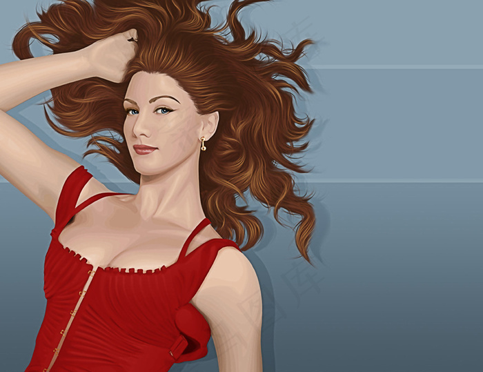 韩国插画女图片