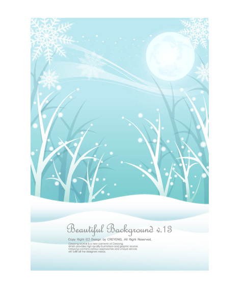 矢量冬天雪景图片