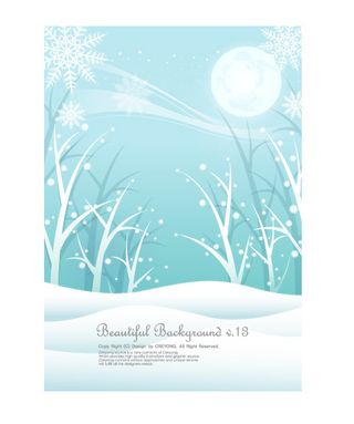 矢量冬天雪景图片