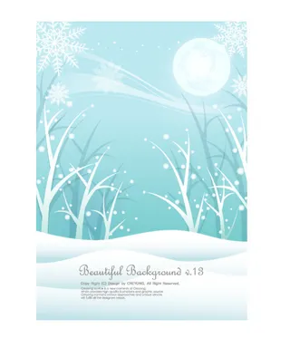 矢量冬天雪景图片