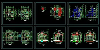 欧式私人别墅施工图