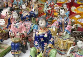 可爱的小泥人玩具 雕像图片