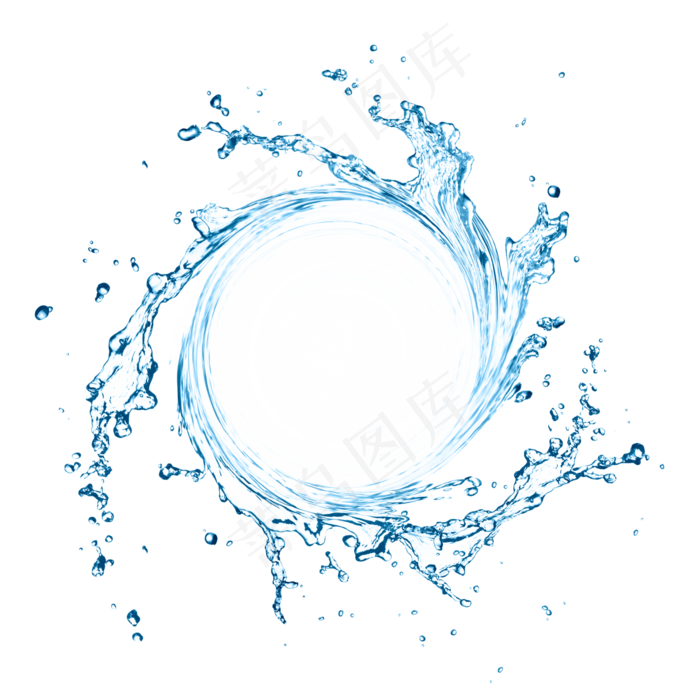 旋转水渍透明素材