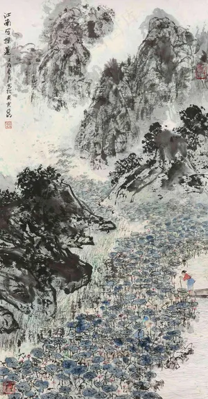 采莲图图片 采莲图图片