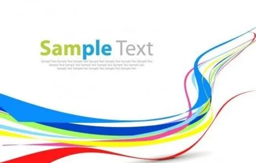 丰富多彩的曲线背景矢量图形