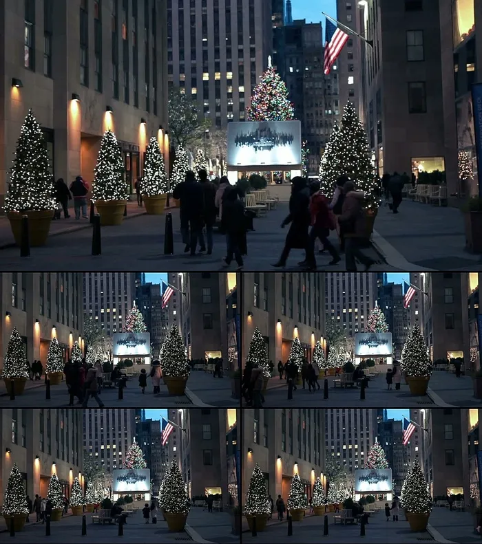 西方圣诞节街头装饰视频短片素材