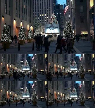 西方圣诞节街头装饰视频短片素材