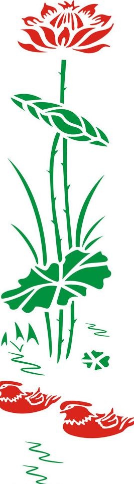 矢量荷花鸳鸯图片cdr矢量模版下载