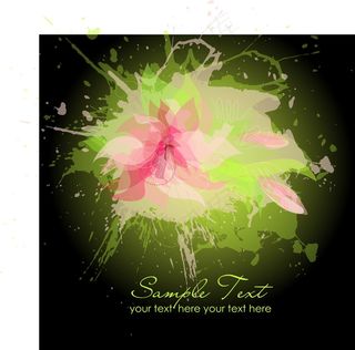 在黑色的背景上粉红色的花—