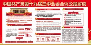 十九大第十三次全体会议公报展板