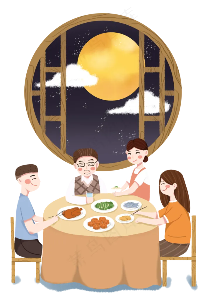 中秋节一家人吃饭团圆下载中秋节一家人吃饭团圆下载