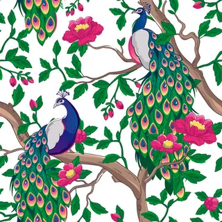 卡通可爱北欧童话梦幻儿童动物无缝平铺背景头像印刷矢量图片素材