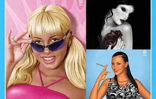 CDR绘制3款逼真女性矢量人物素材