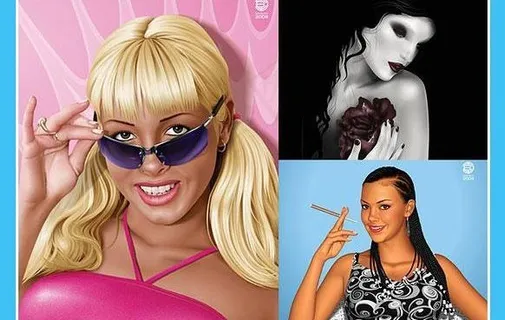 CDR绘制3款逼真女性矢量人物素材 CDR绘制3款逼真女性矢量人物素材