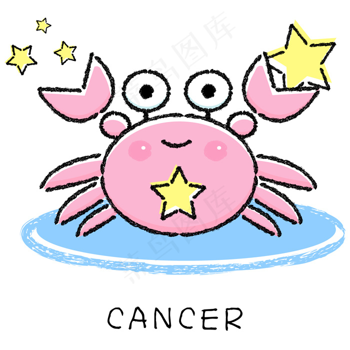 印花矢量图 简单卡通 卡通动物 星...