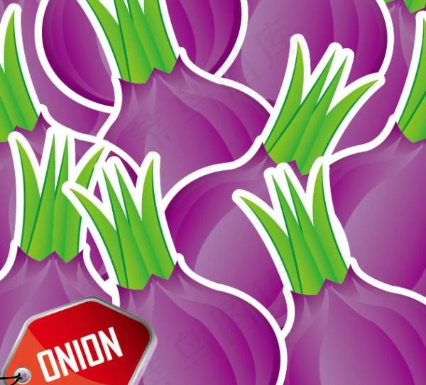 卡通蔬菜背景矢量素材04