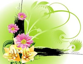 韩国植物花纹矢量素材07