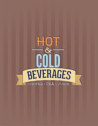 竖条背景饮料单模板