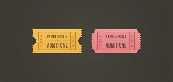精美票根-psd分层素材