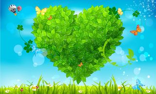 环保展板背景PSD素材