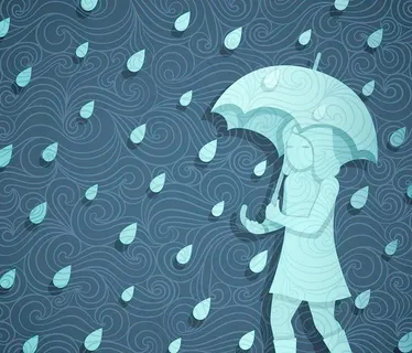雨水水滴 小女孩图片