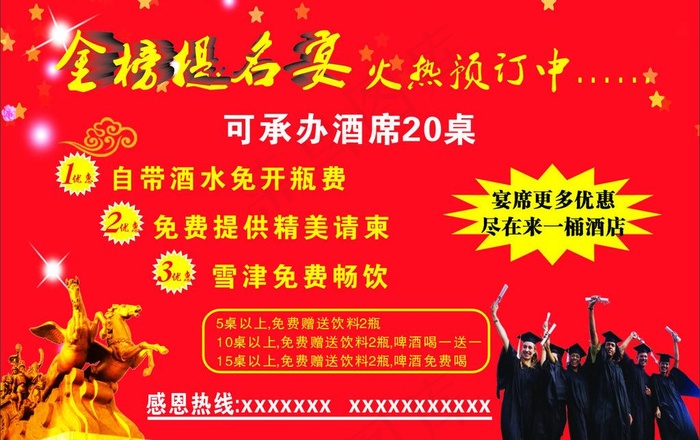 金榜提名宴图片cdr矢量模版下载