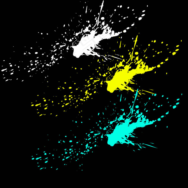 漂亮的水墨喷溅效果psd模版下载