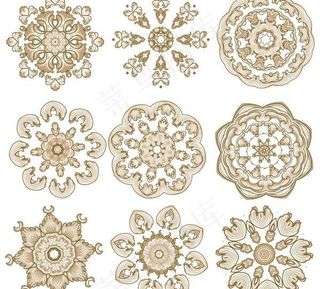 经典的圆形图案矢量素材品种